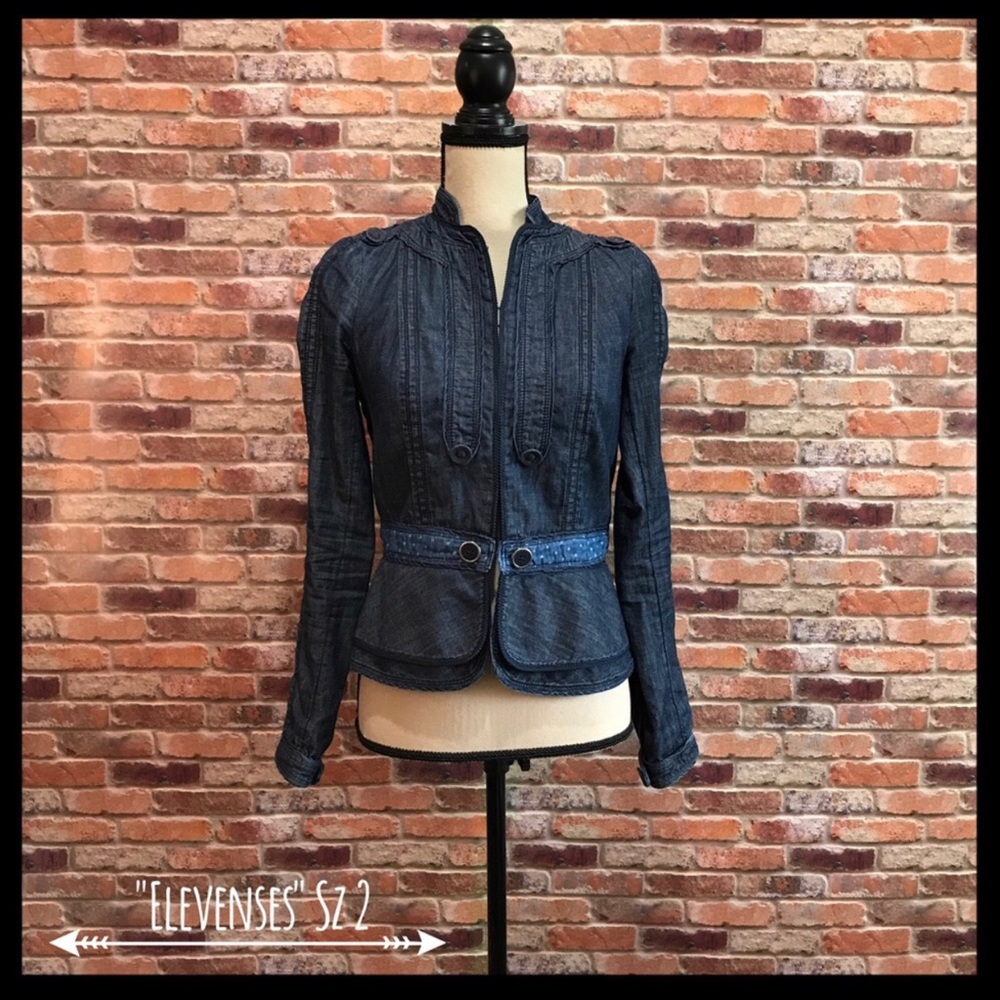 Anthropologie Elevenses Denim Jacket